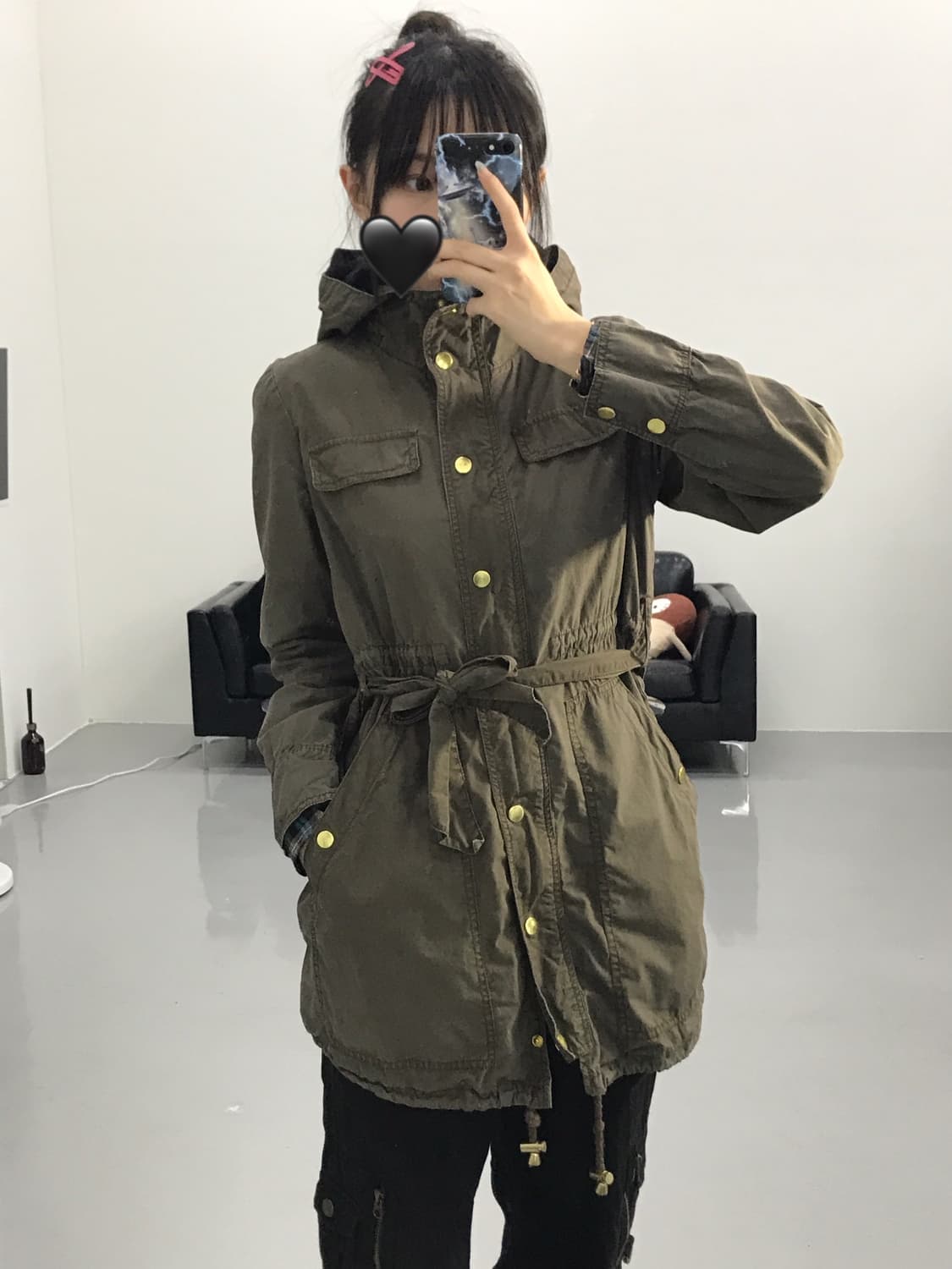 Jpn Khaki Military Midi Jacket 상품이미지1