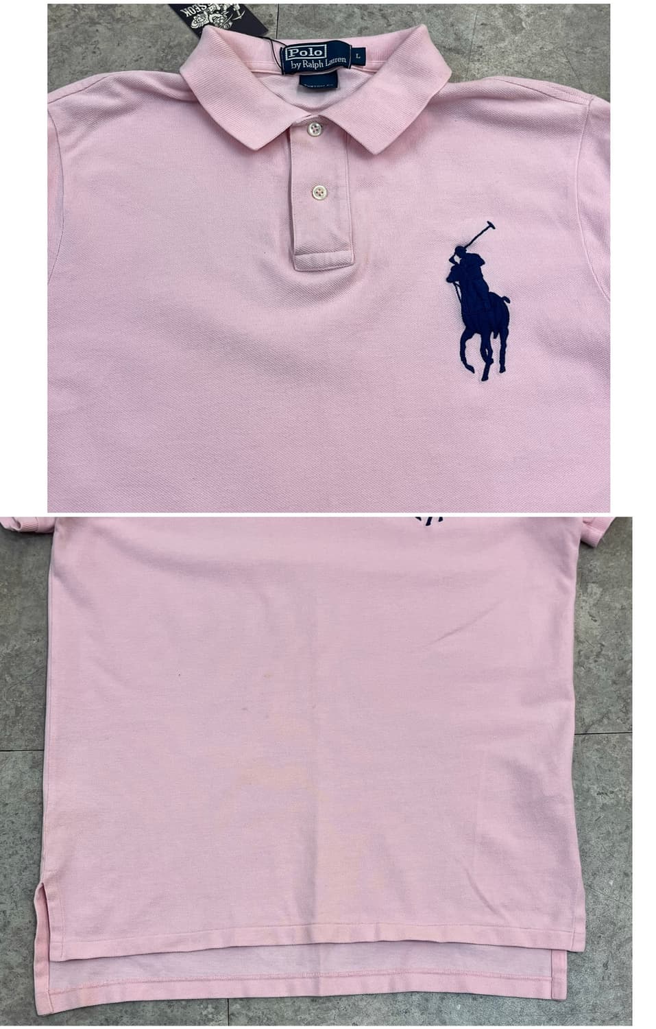폴로 랄프로렌 빅포니 반팔 카라티 핑크 L #csz4080 상품이미지5
