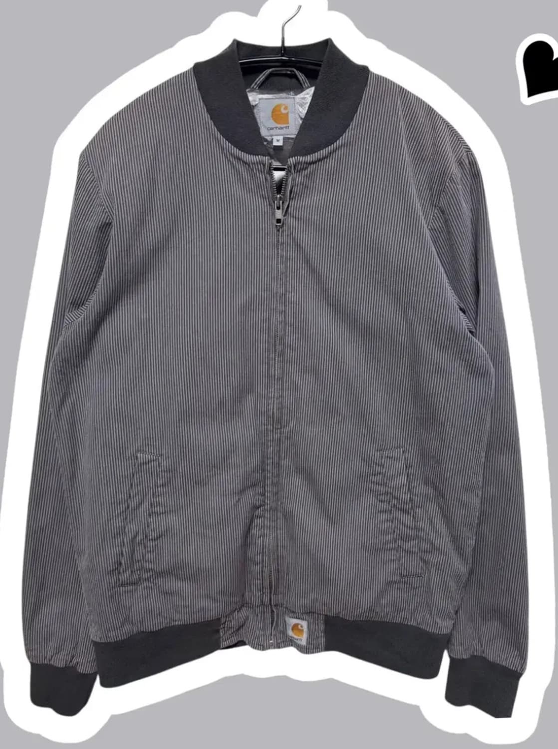 칼하트 스트라이프 그레이 워크 빈티지 자켓 상품이미지1