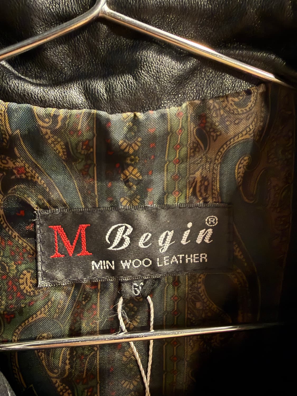 6 엠베진M Begin 리얼 양가죽 싱글 집업 레더 자켓 블랙 상품이미지5