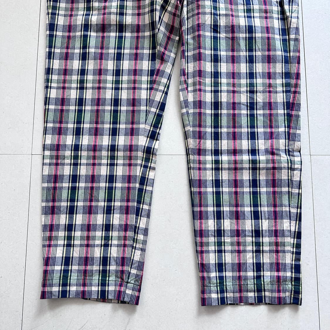 90s 폴로 랄프로렌 마드라스 체크 신치백 코튼 팬츠 38x30 상품이미지3