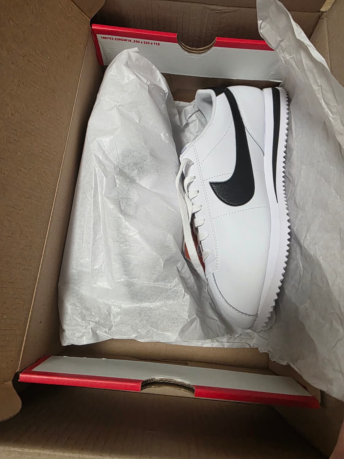 나이키 코르테즈 레더 검흰 275mm 상품이미지1