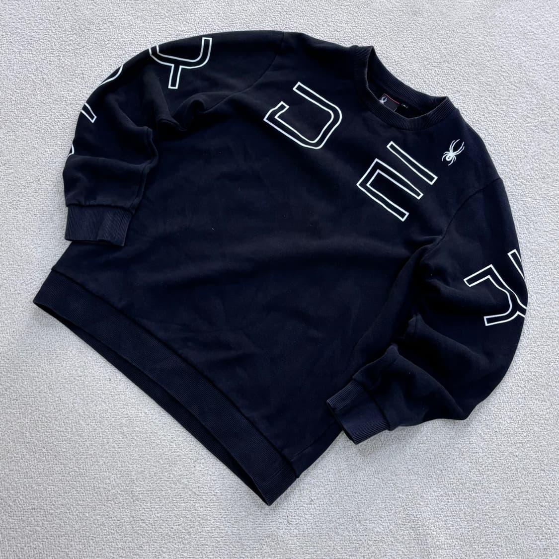 XL 스파이더 레터링 맨투맨 티셔츠 0408E1 상품이미지1