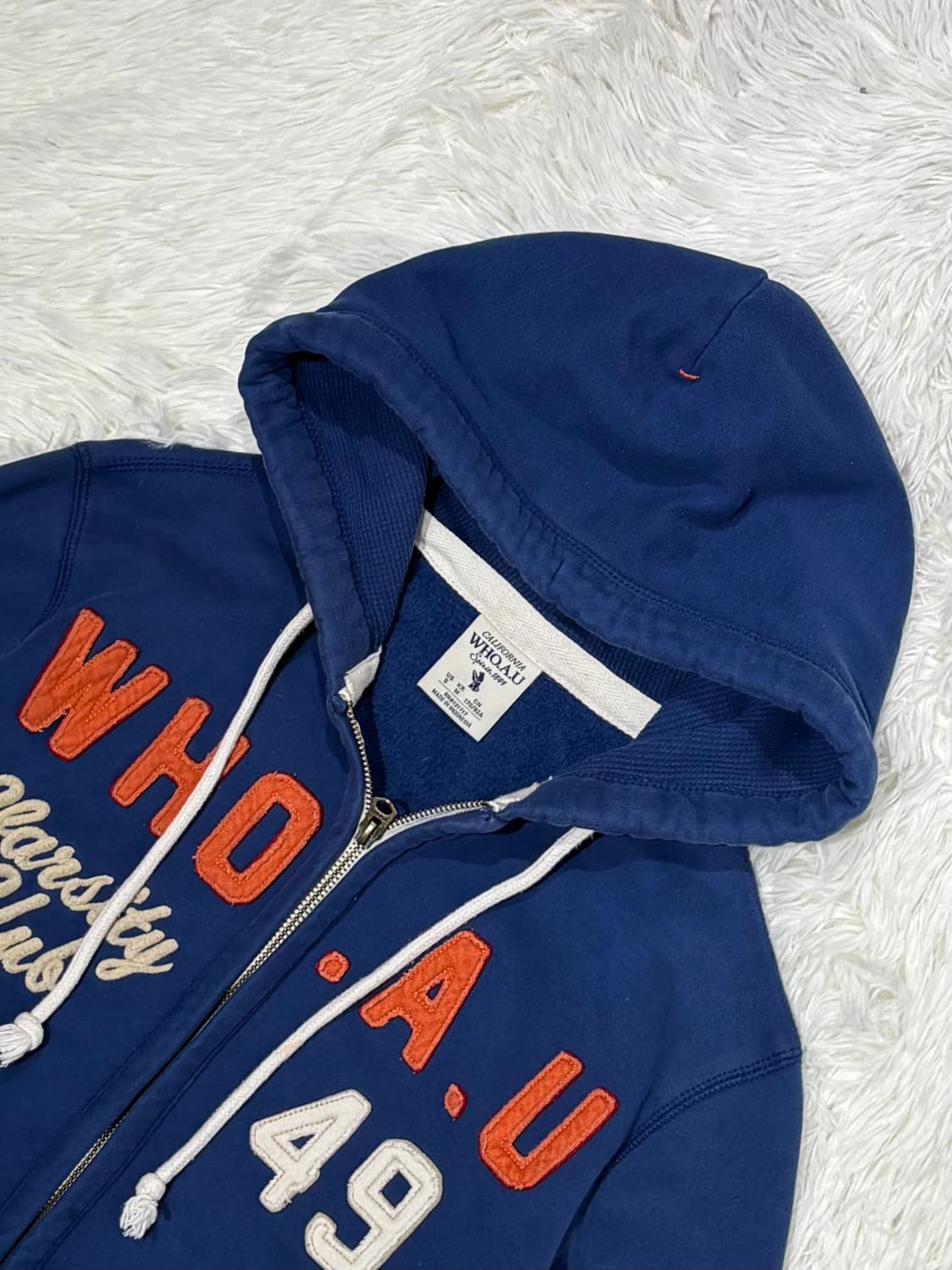 후아유 빅로고 후드집업 상품이미지4