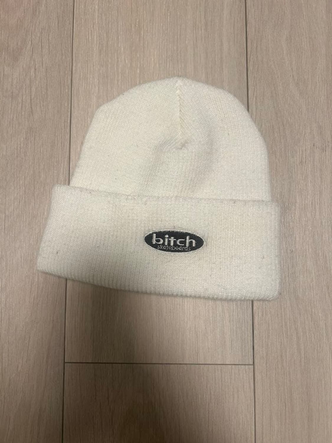 90s 비치 스케이트보드 오벌 로고 니트 비니 상품이미지1