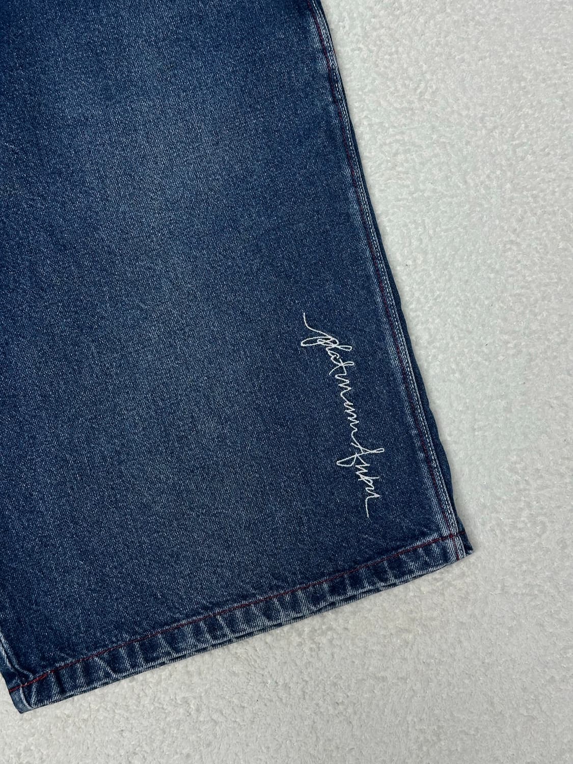 90‘s~00's 플래티넘 후부 백패치 버뮤다 데님팬츠 반바지 상품이미지3