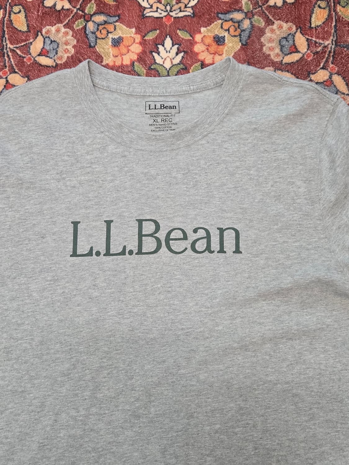 [XL]엘엘빈(L.L.Bean) 원포인트  로고 그레이 반팔 티셔츠  상품이미지3