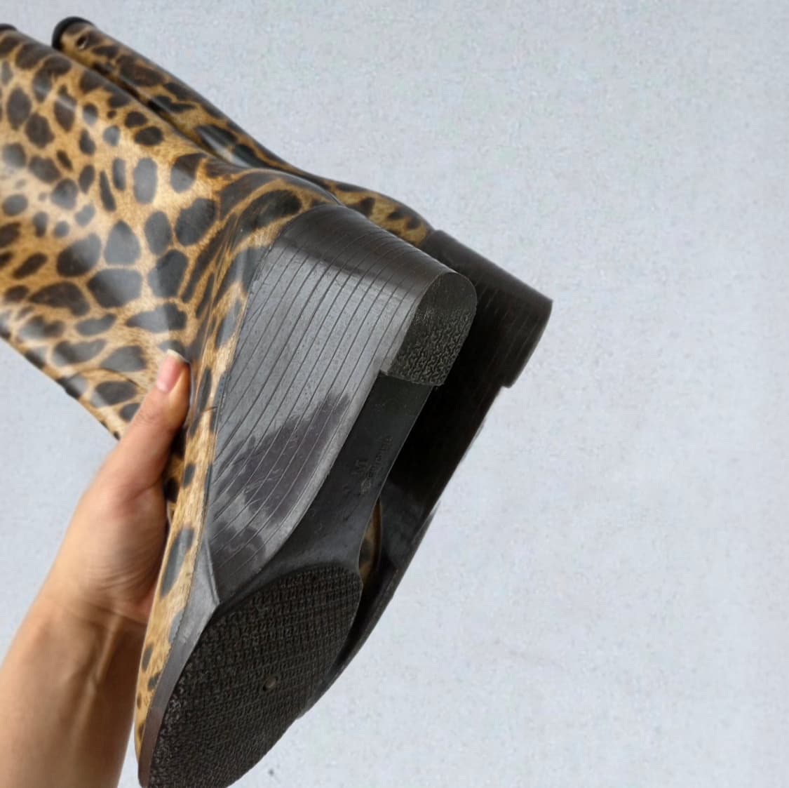 Leopard Wedge Wellies 레오파드 레인부츠 웨지 갸루 상품이미지3