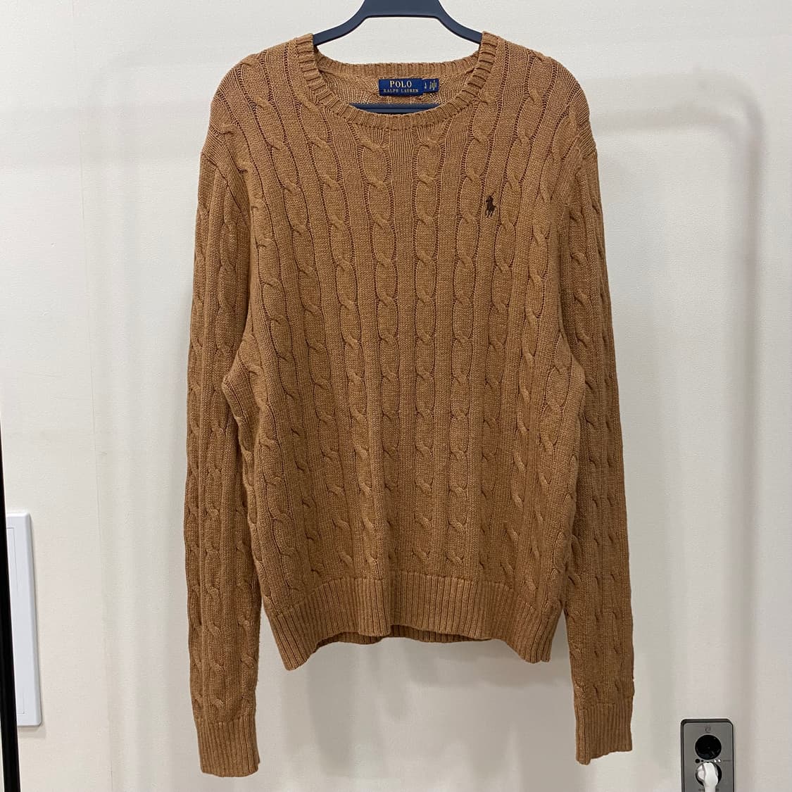 폴로 랄프로렌 신형 케이블 니트 카멜베이지 상품이미지1