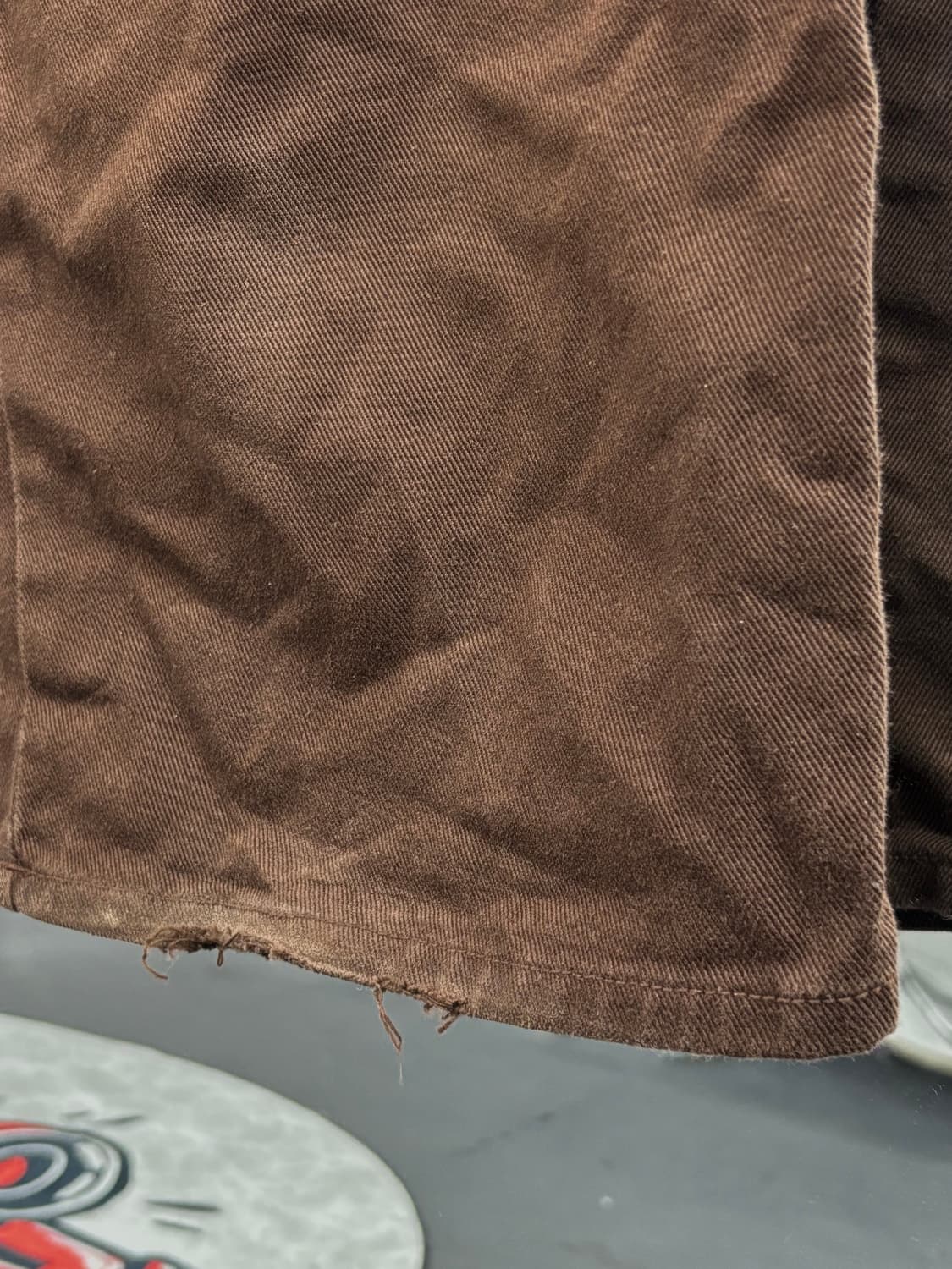 VTG 브라운 더블니 코튼팬츠 상품이미지6