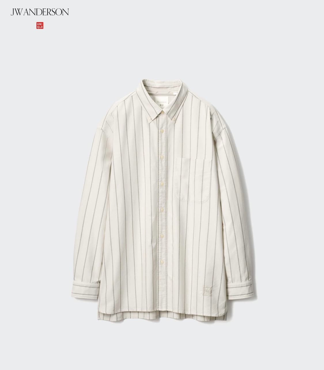 유니클로 jw앤더슨 옥스포드 스트라이프 셔츠 상품이미지2