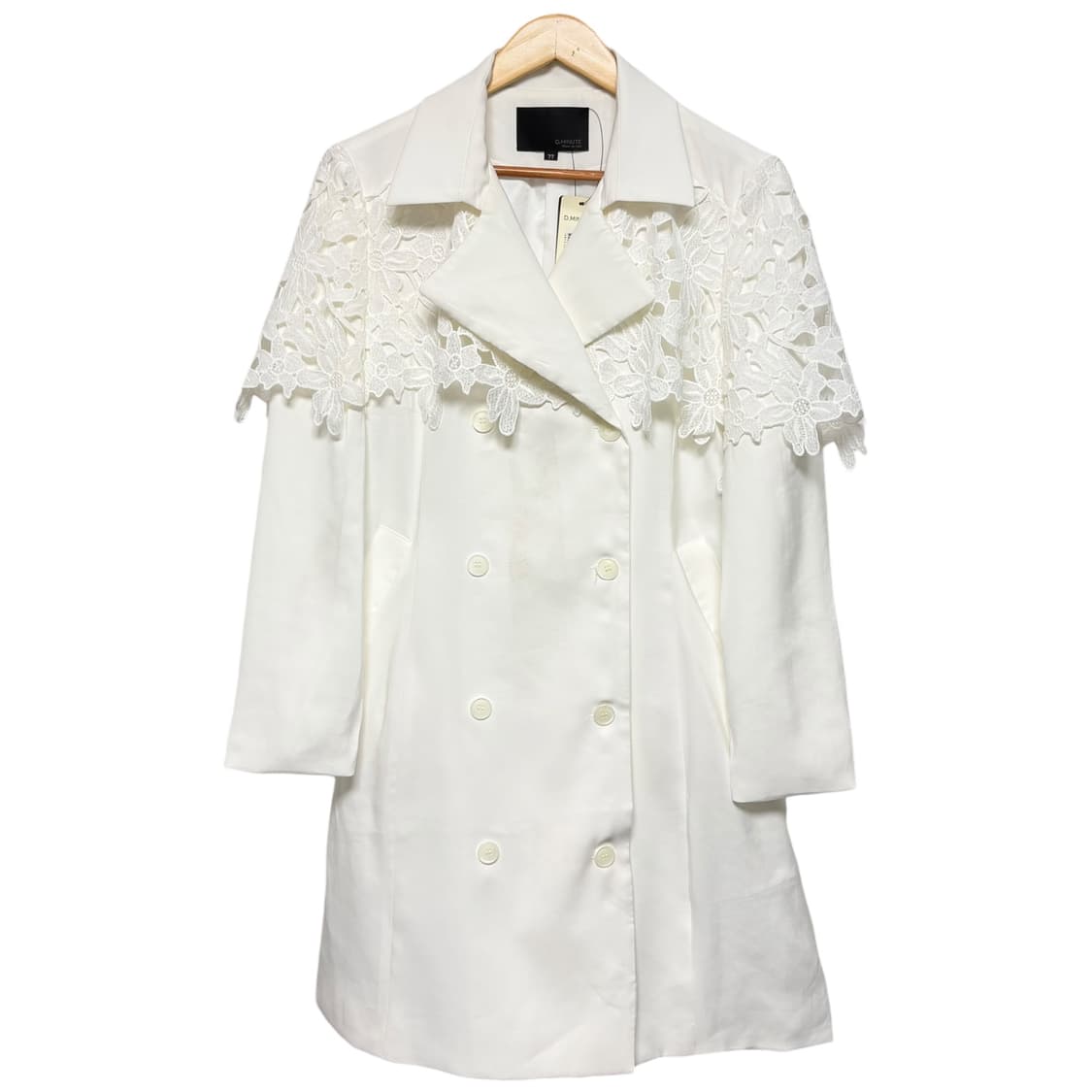 3842 D.MINUTE 화이트 레이스 트렌치코트 새상품 상품이미지4