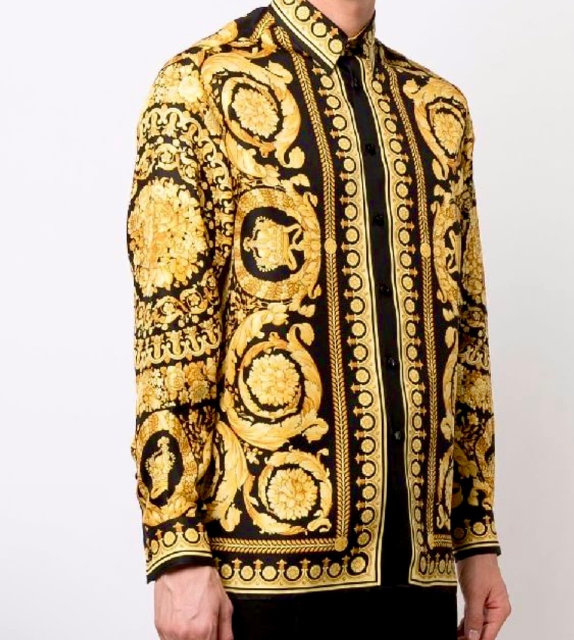 versace Barocco Printed Silk Twill Shirt 상품이미지6