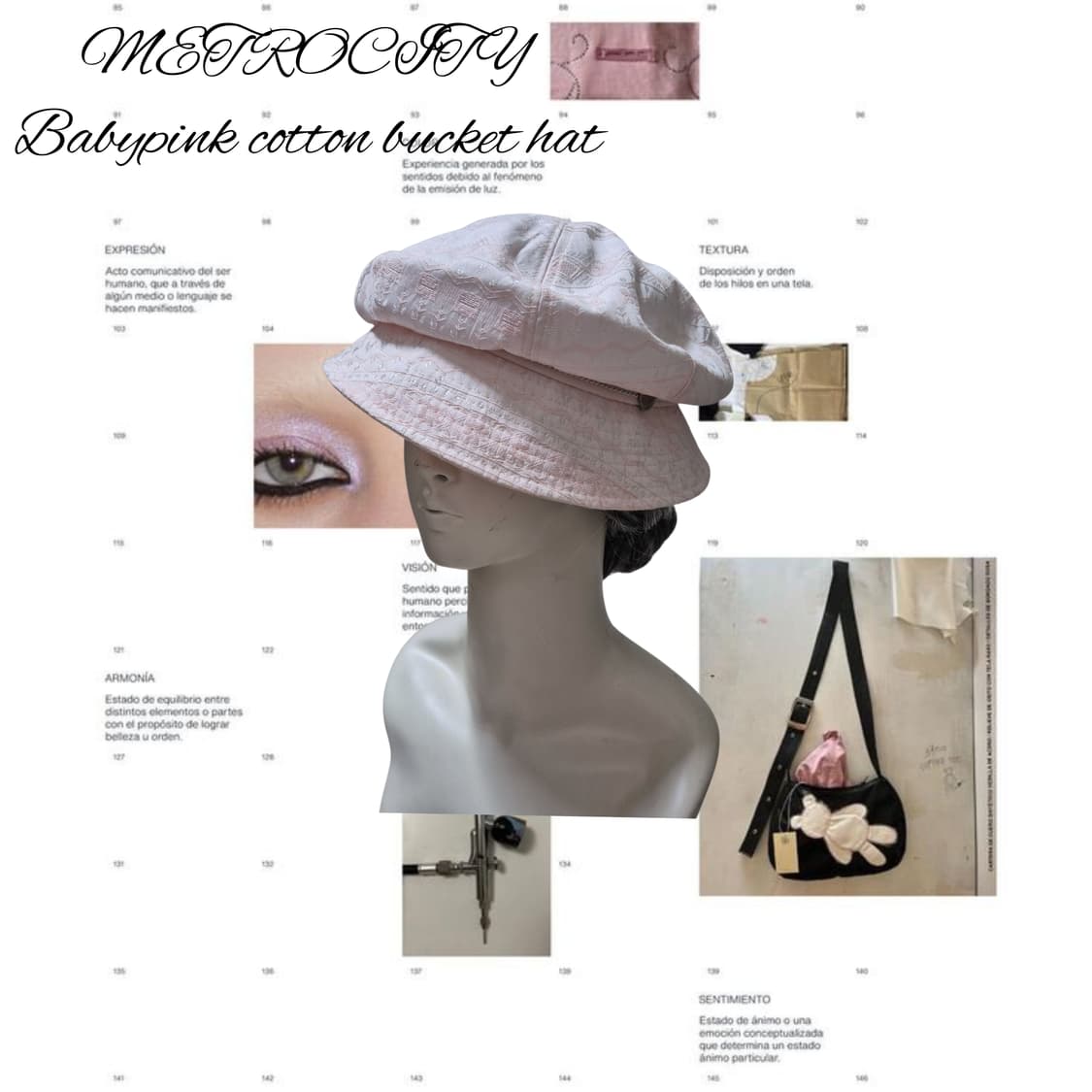 METROCITY Babypink cotton bucket hat 상품이미지1