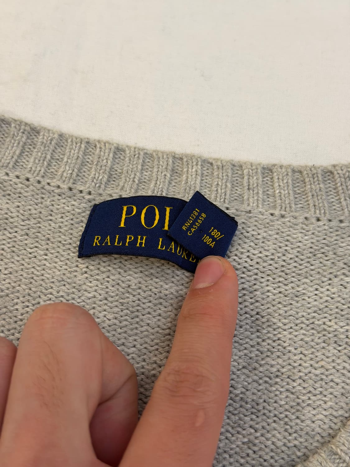 폴로 랄프로렌 코튼 크루넥 니트 그레이 상품이미지4