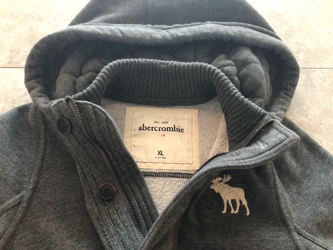 아베크롬비 그레이 후드 집업 상품이미지6