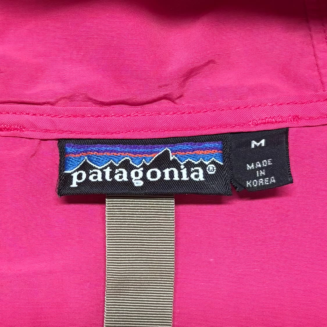 90s 파타고니아 한국제 핑크 배기스 아노락 스모크 스목 풀오버 후드 상품이미지2
