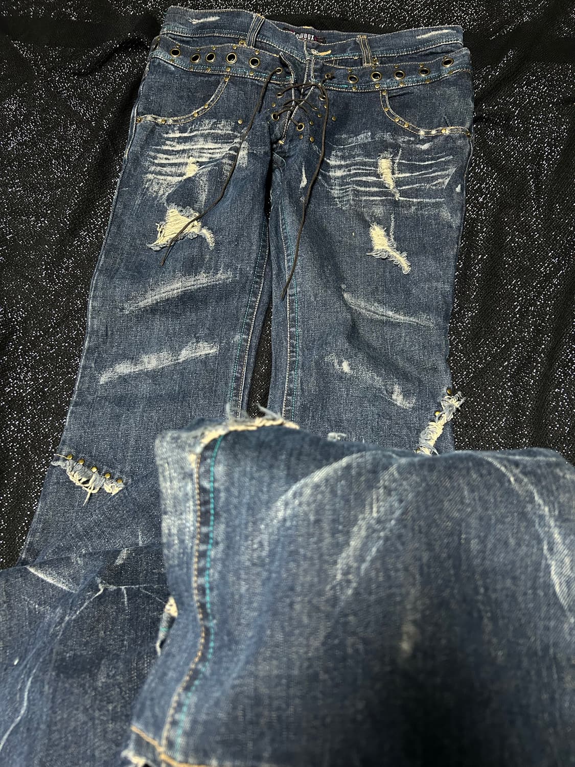 *archive* 2000s LOWBOX lace up 데님팬츠 상품이미지2