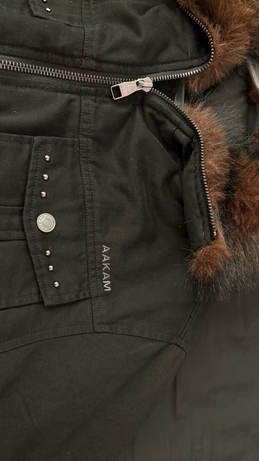 아캄 스터드 하이넥 퍼자켓  상품이미지2