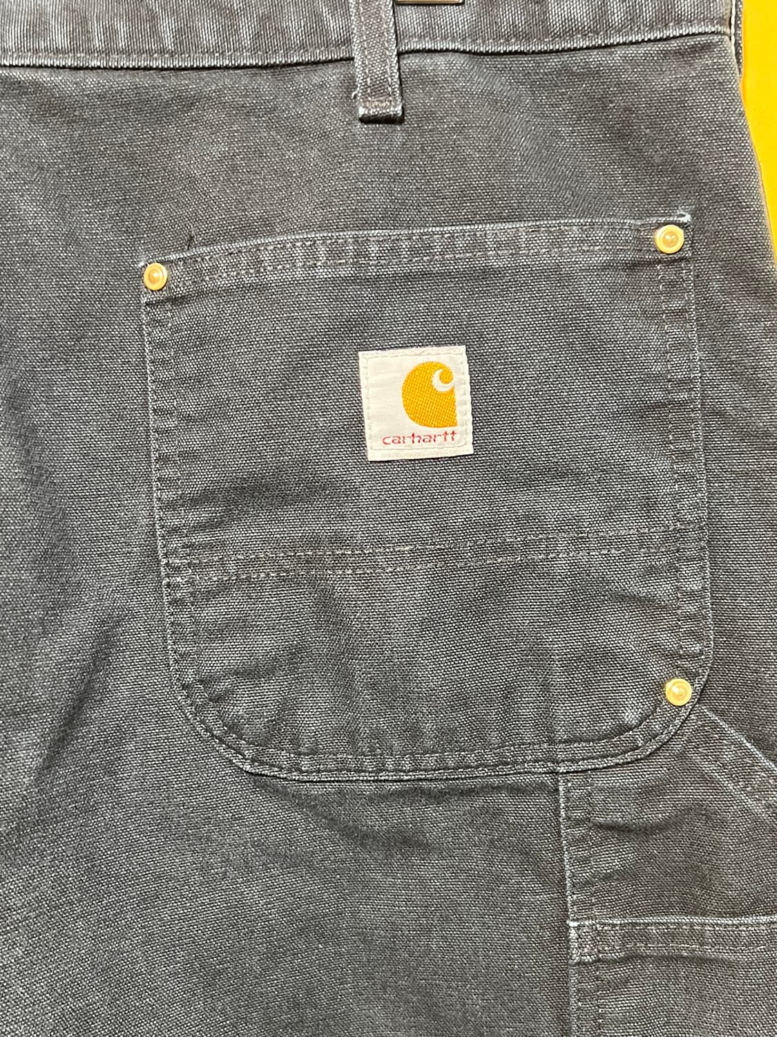 [36x32] 칼하트 USA 워크팬츠 더블니 B01 블랙 빈티지 페이드 상품이미지9