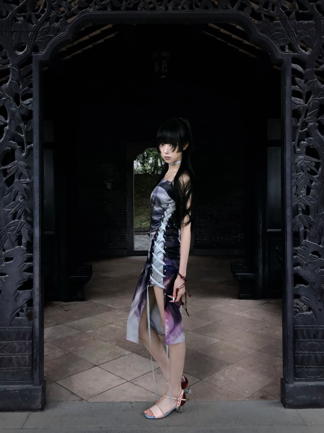 [pre-order] XINLIE PRINTING CORSET DRESS 상품이미지8