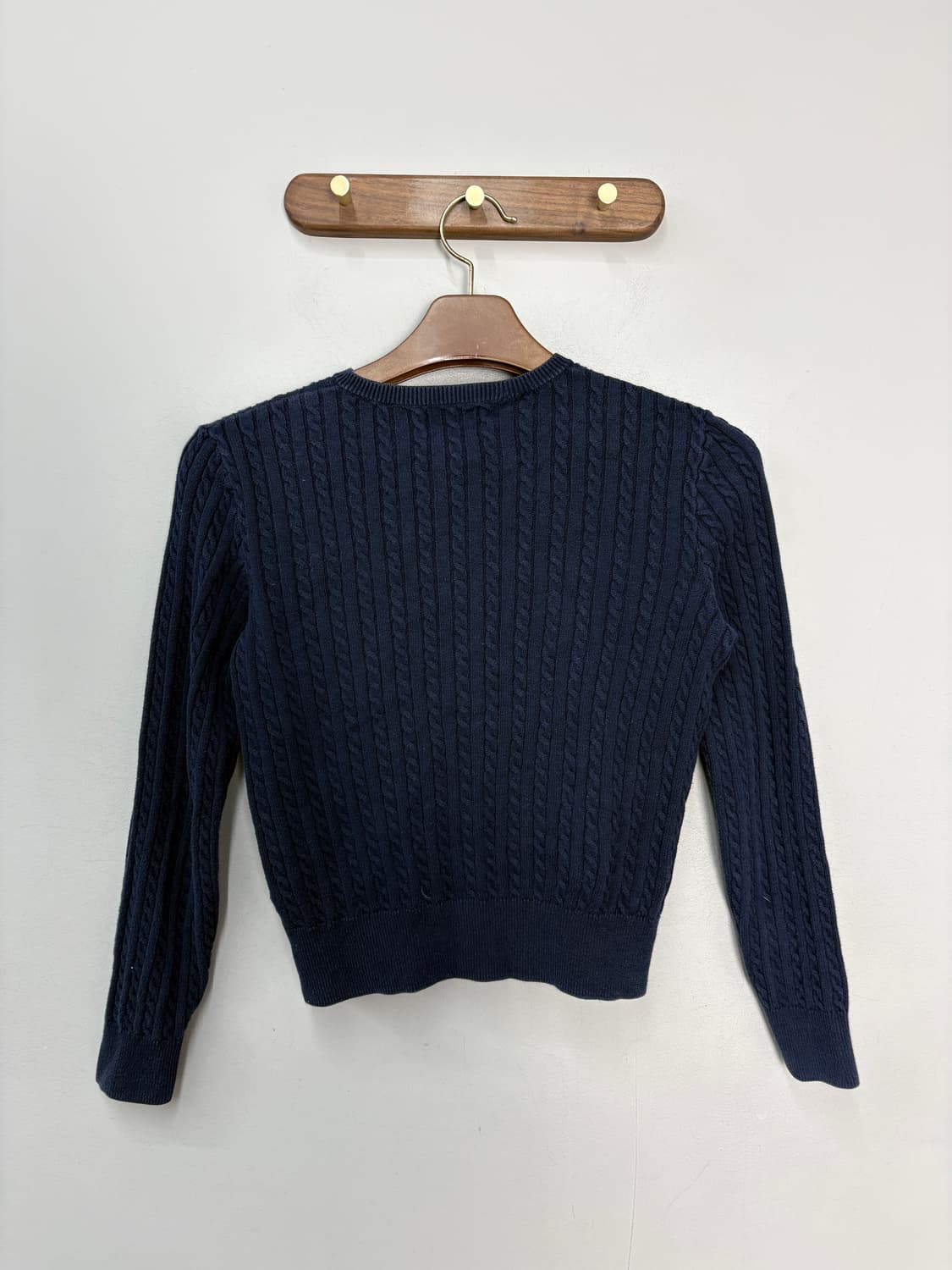 폴로랄프로렌 화이트포니 네이비 미니케이블 가디건 A3570 상품이미지5