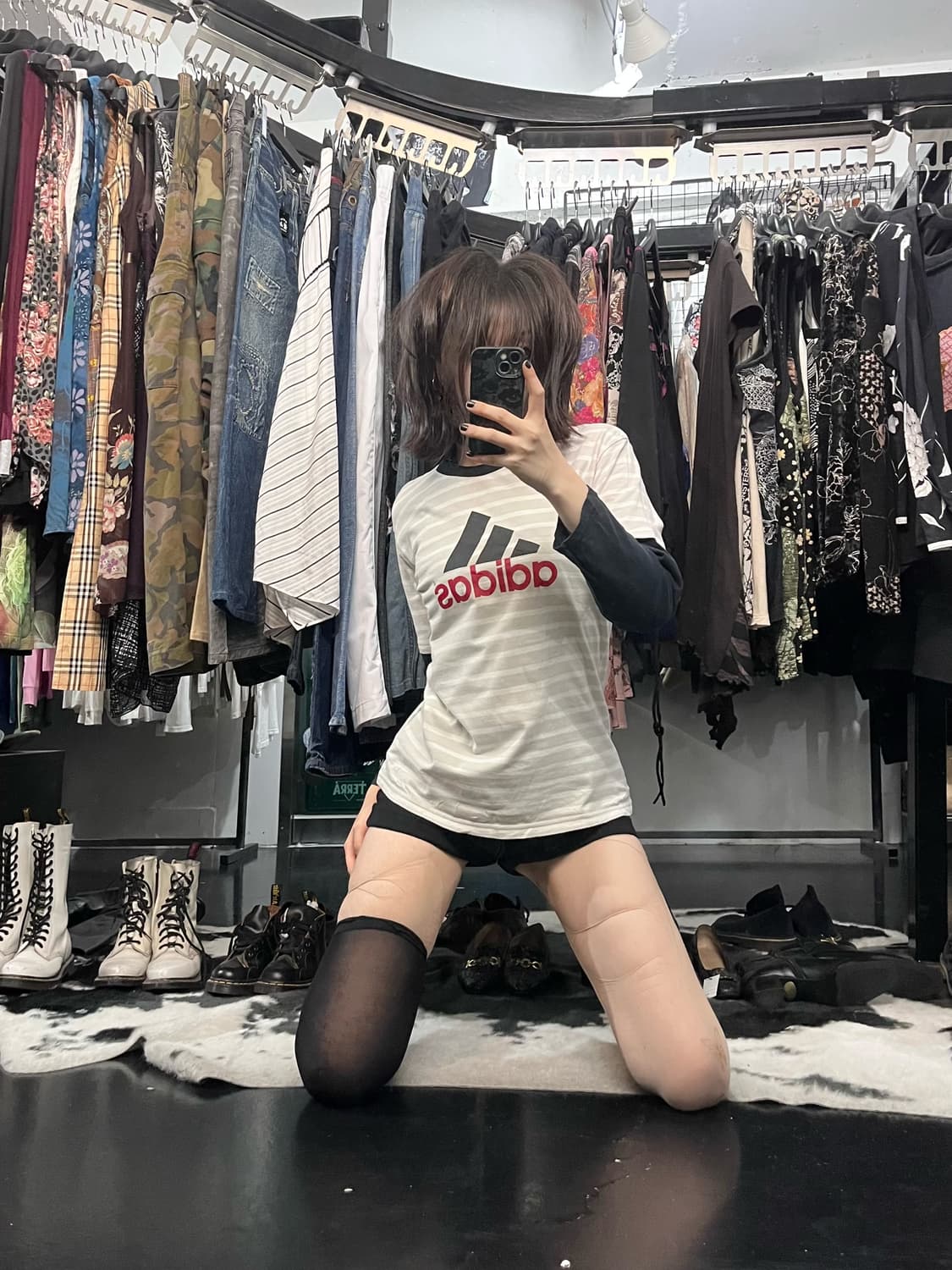 아디다스 스트라이프 레이어드 롱슬리브 상품이미지1