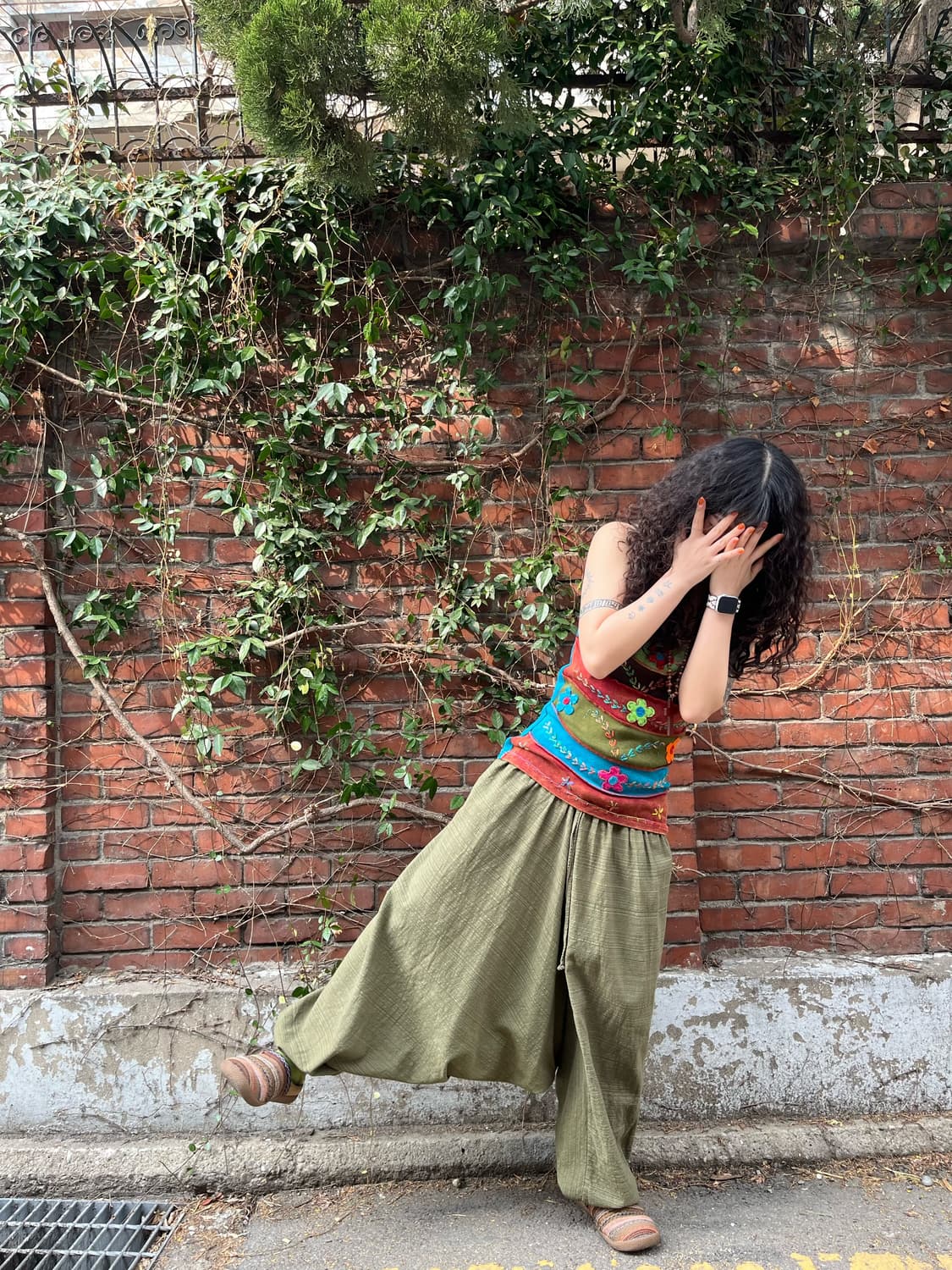 카키 히피 사무엘 팬츠 상품이미지2