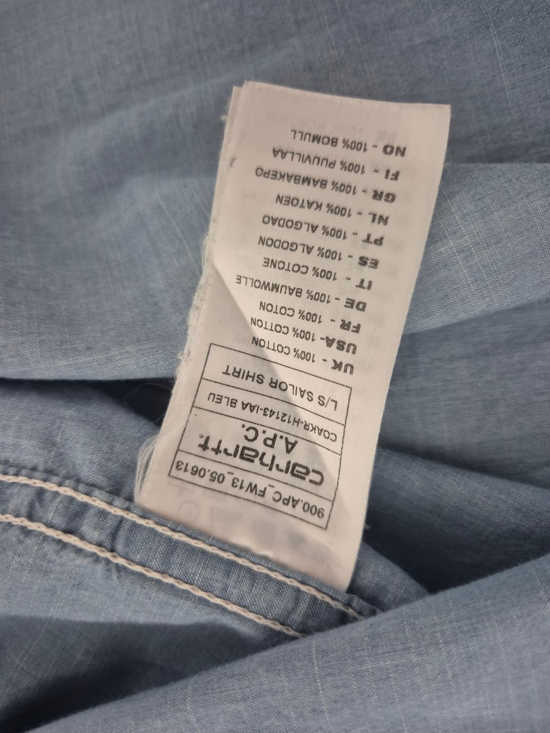 A.P.C 칼하트 콜라보 셔츠 상품이미지4