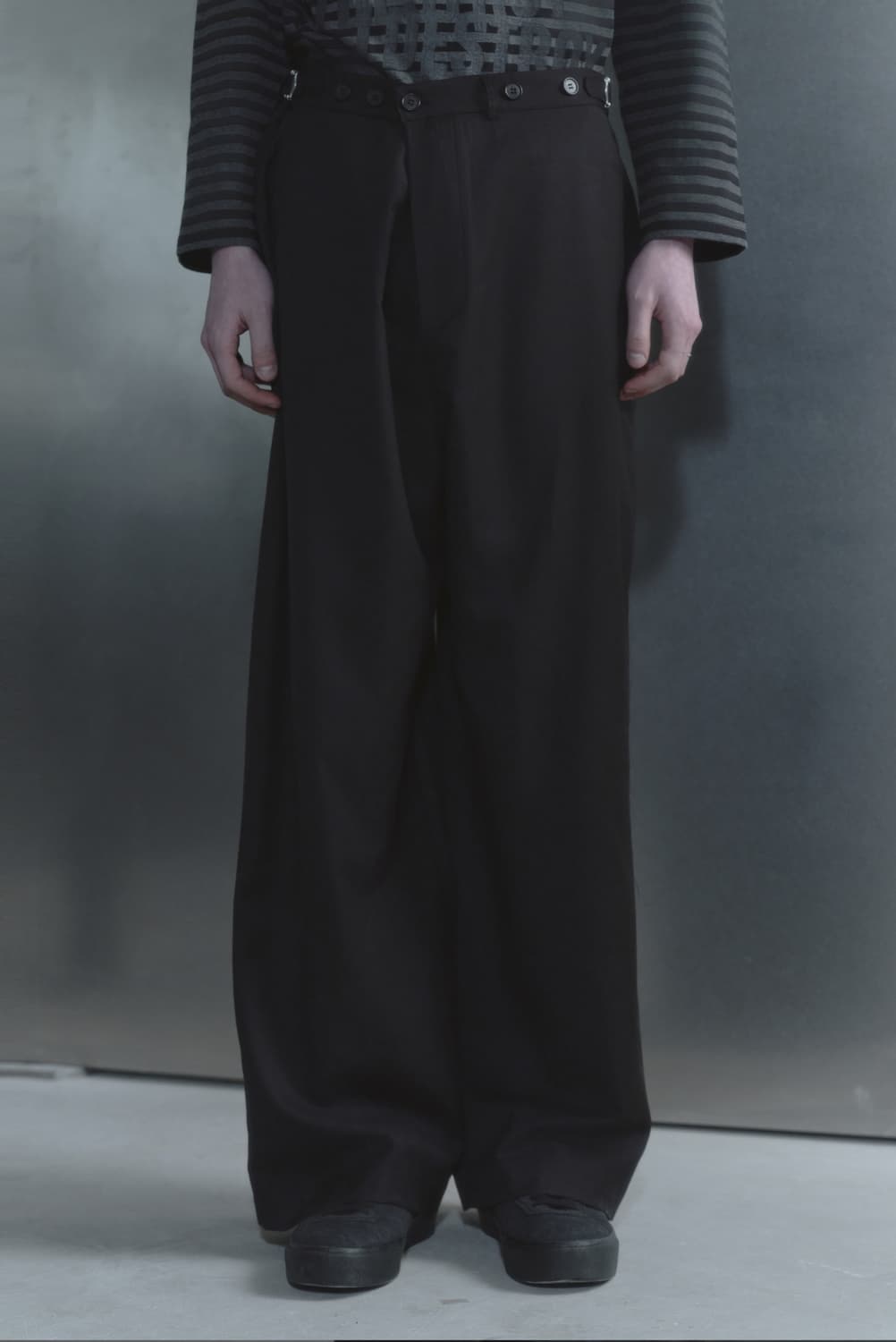 kiryu WRAP SLACKS_BLACK 상품이미지1
