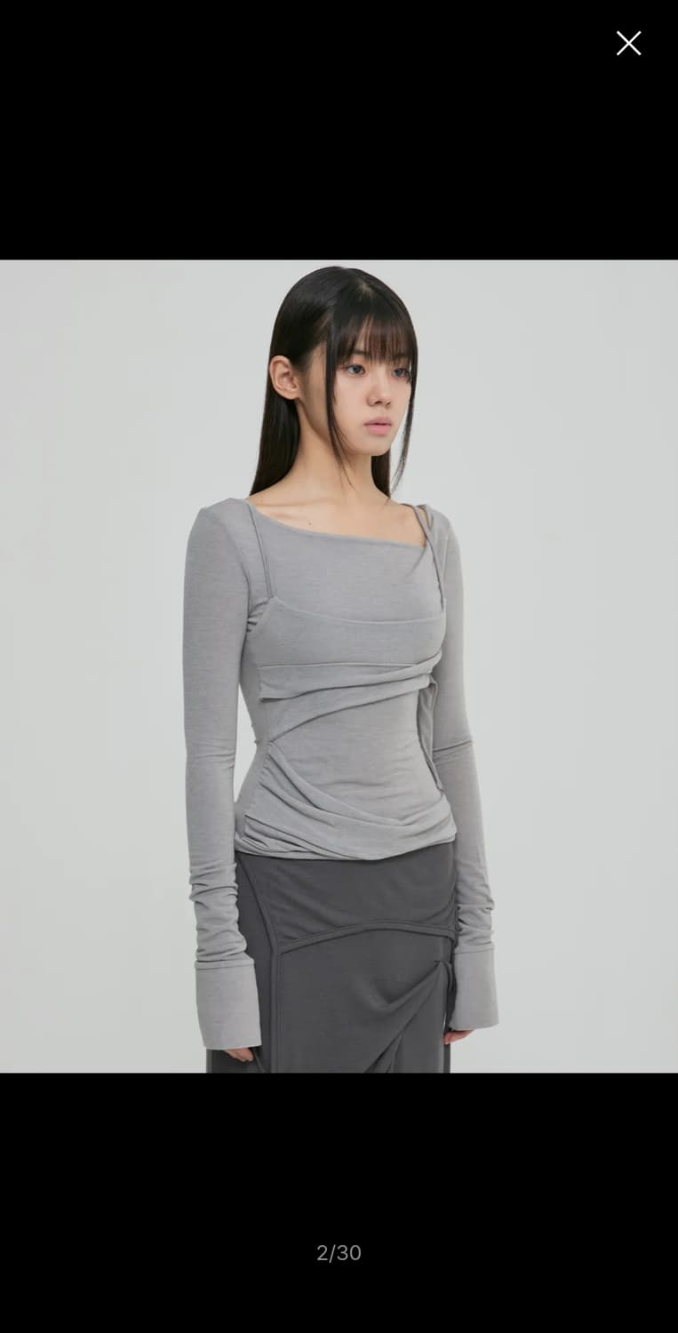 플레어업 Layered Bustier Long Sleeve 롱슬리브 상품이미지2