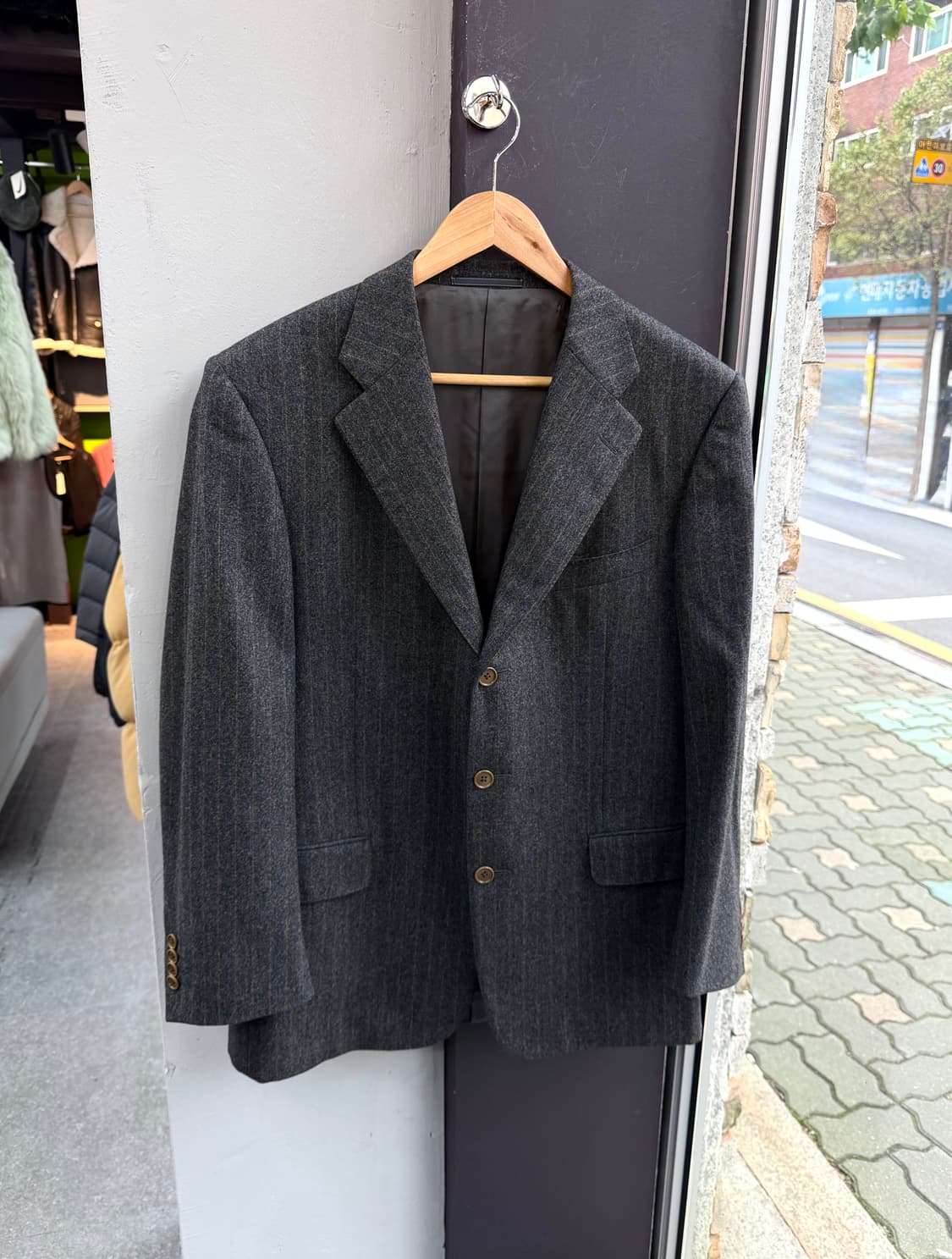 50/ 에르메네질도 제냐 3B 스트라이프 블레이저 상품이미지2