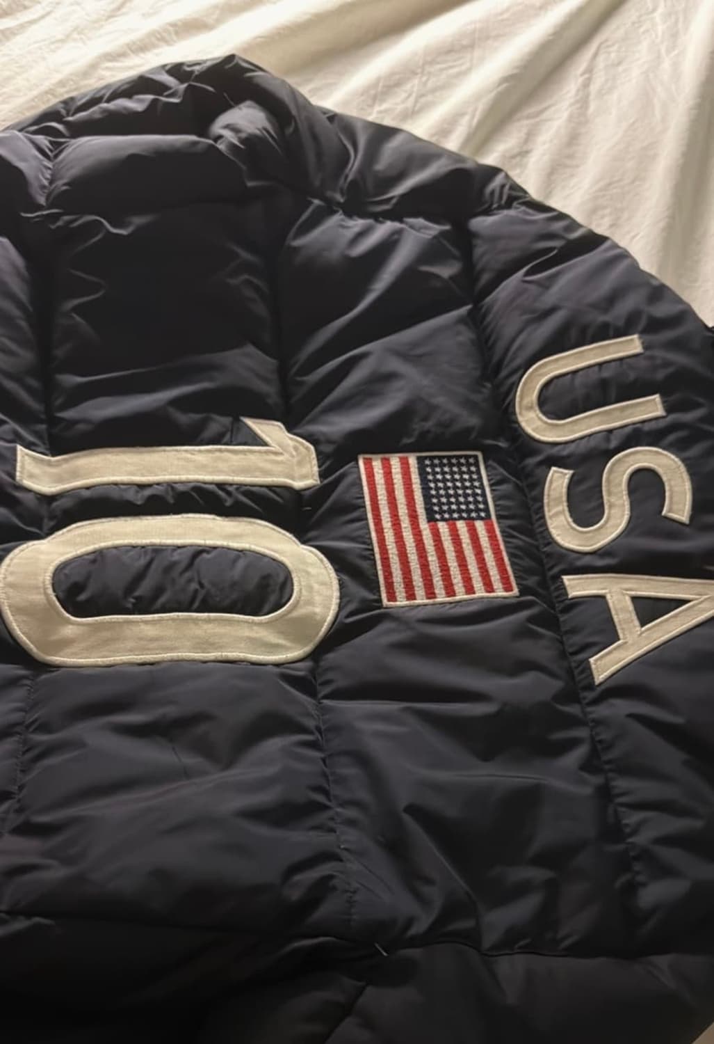 폴로 빅포니 성조기 패딩 다크 네이비 상품이미지4