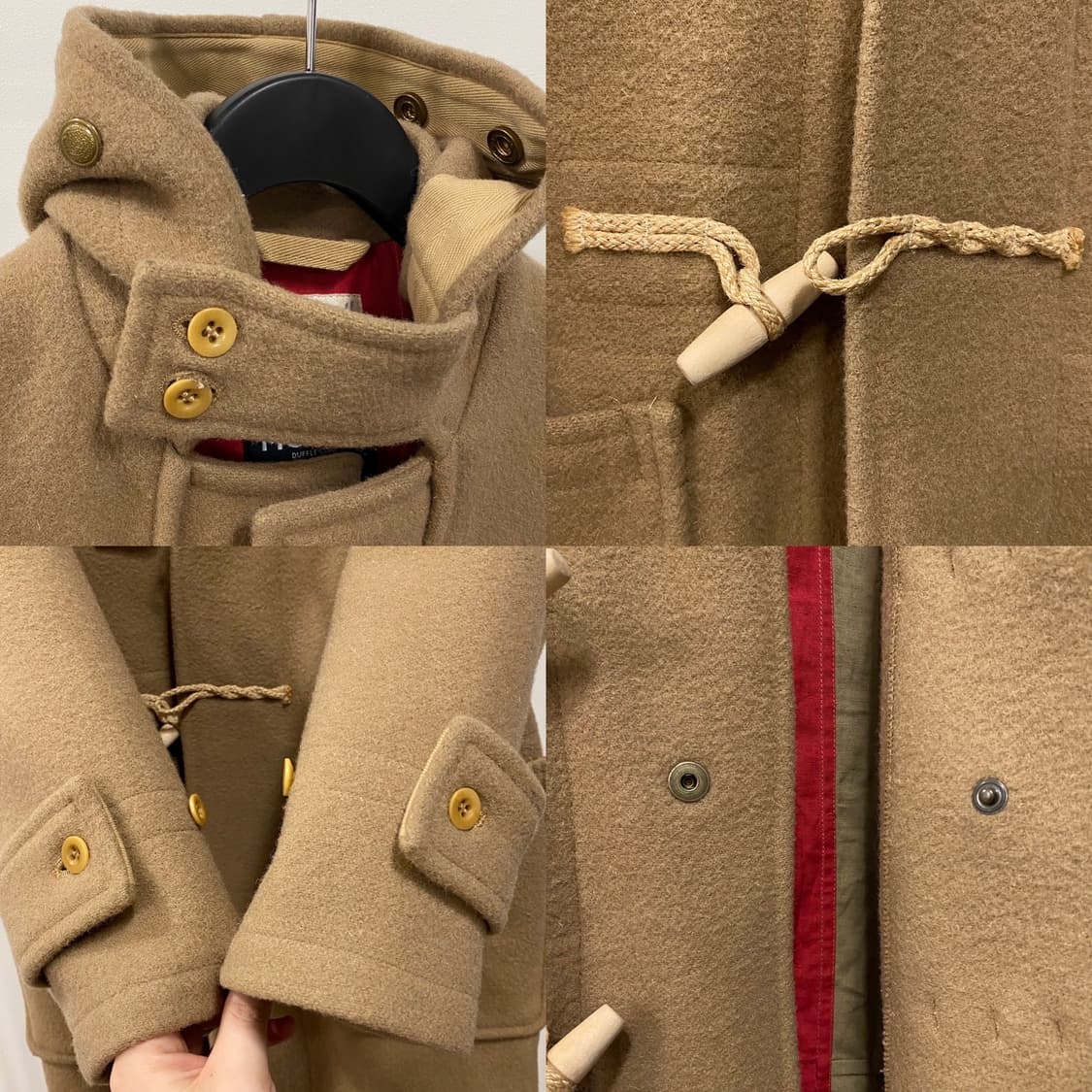 글로버올 몬티 유니온잭 더플코트 카멜 상품이미지5