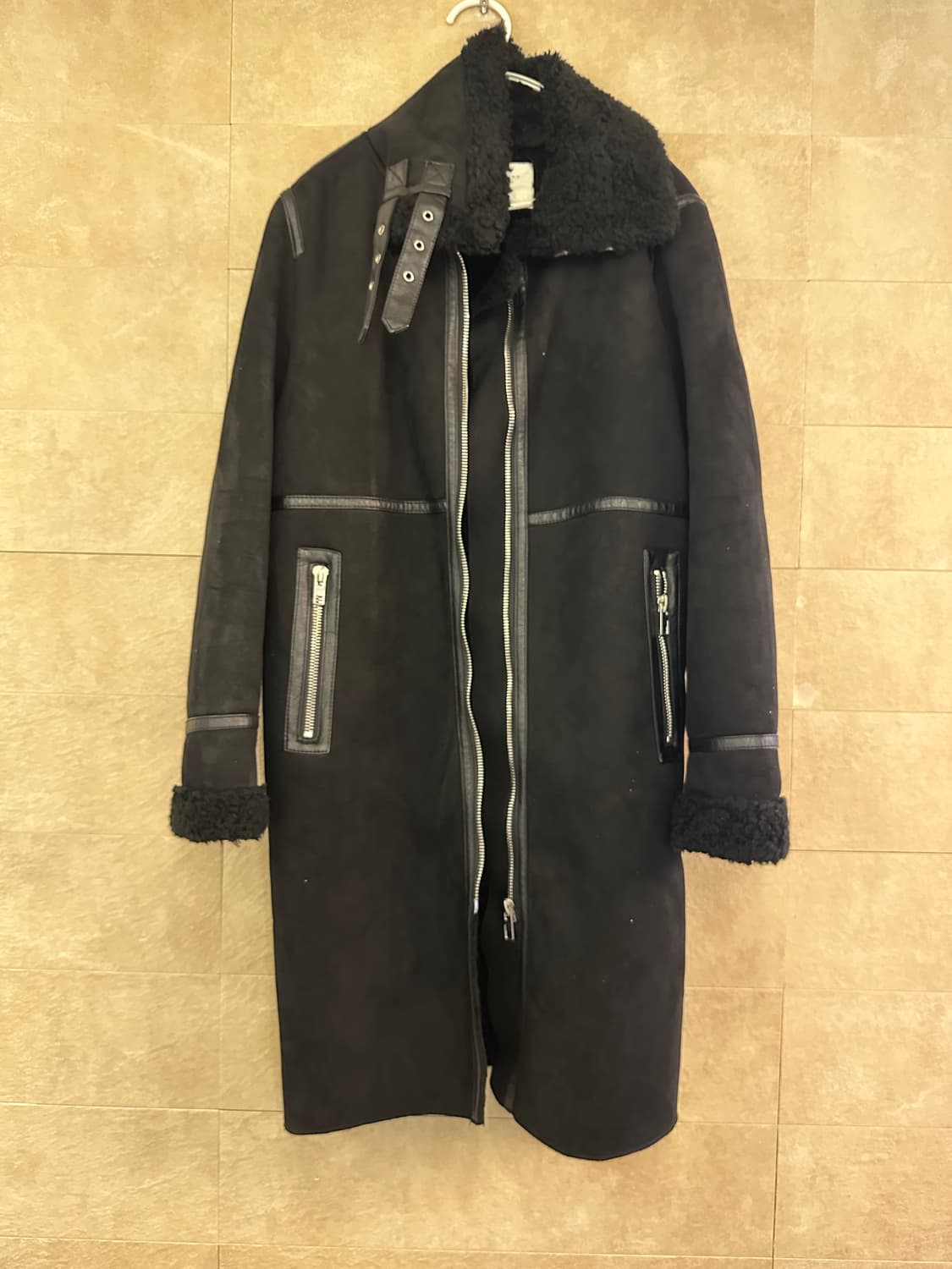 자라 여성 무스탕 롱 코트 M 상품이미지1