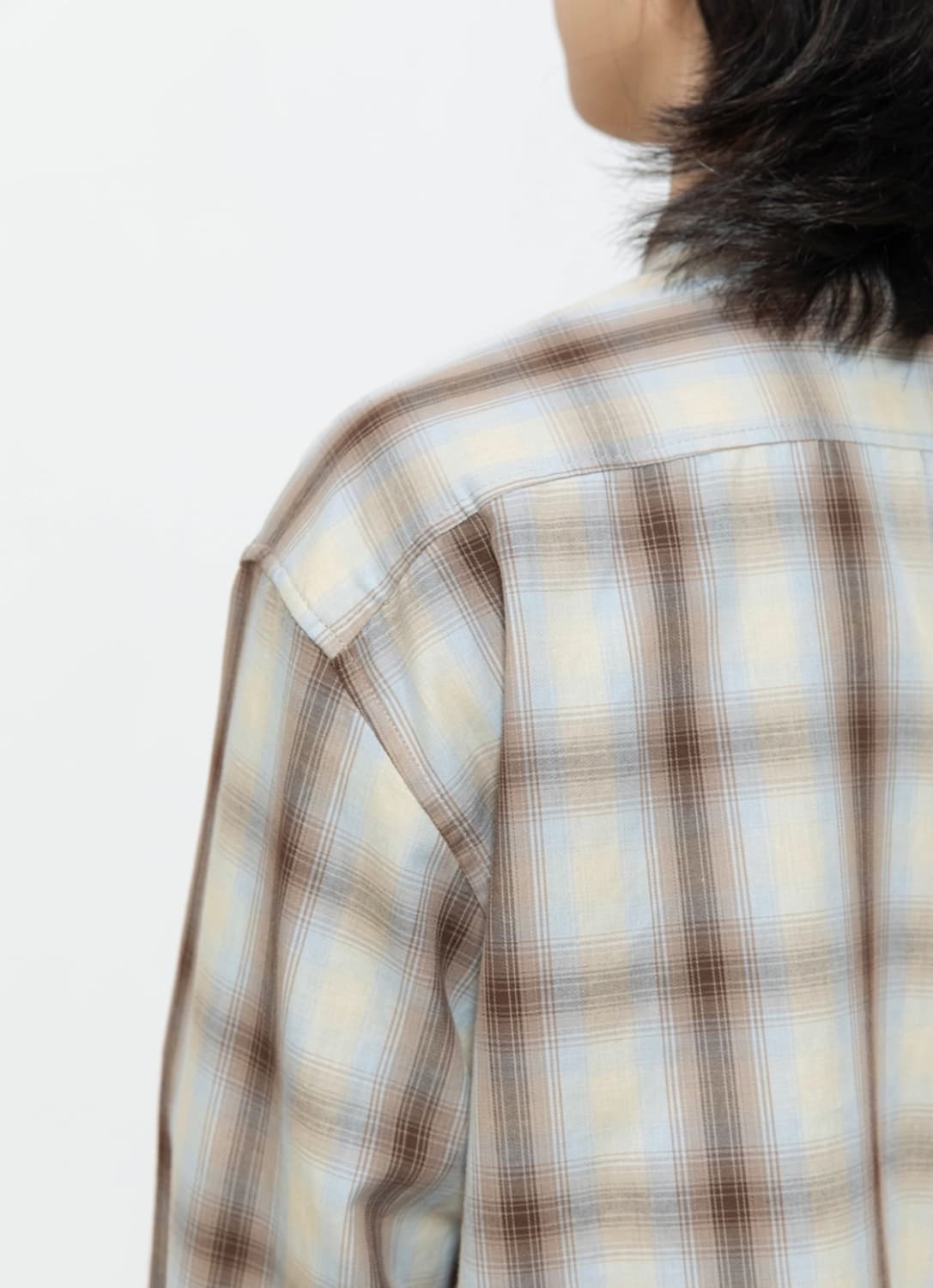 비긴202 옴브레 체크 셔츠(1사이즈) 쿠어/파브레가/인템포무드/주앙옴므 상품이미지10