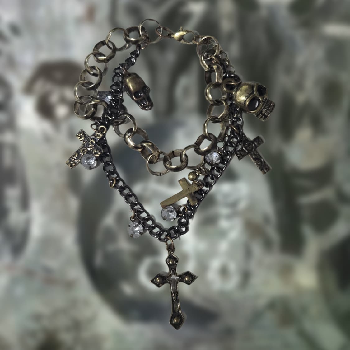 vintage cross funk chain bracelet 상품이미지1