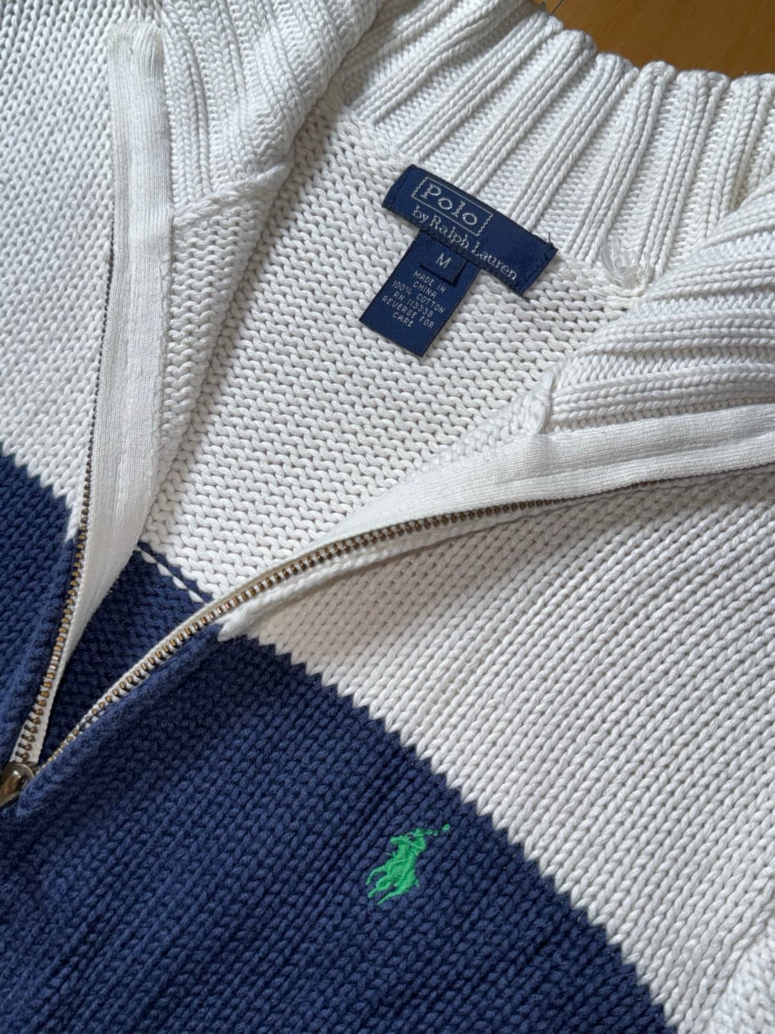 폴로 랄프로렌 네이비 니트 집업 상품이미지2