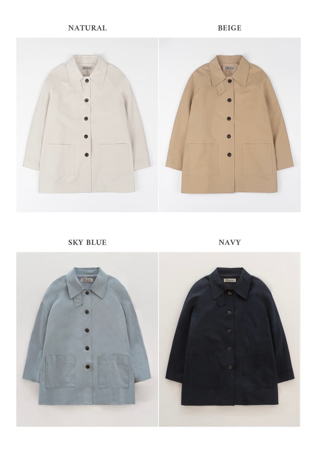 URAGO Mac half trench coat_NATURAL  상품이미지3