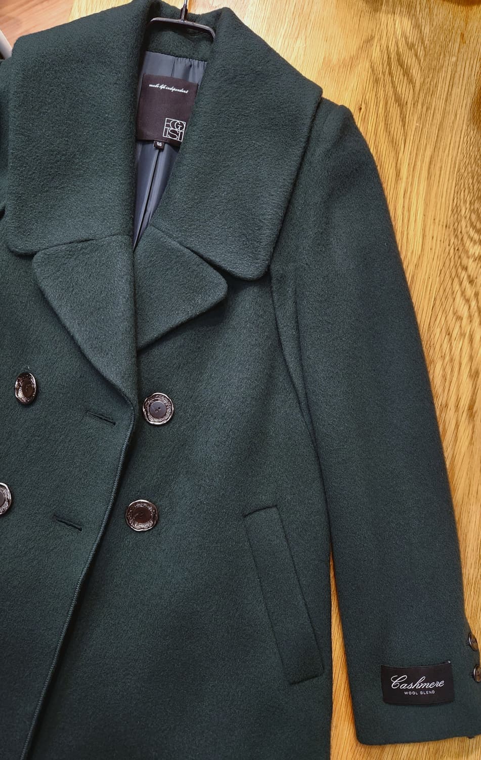 (새상품)에고이스트 빅카라 더블 코트 55 상품이미지5