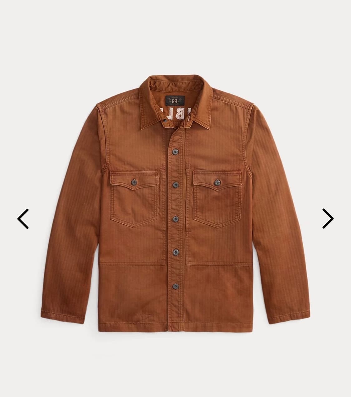 rrl 임브로이더 헤링본 트윌 오버셔츠 상품이미지2