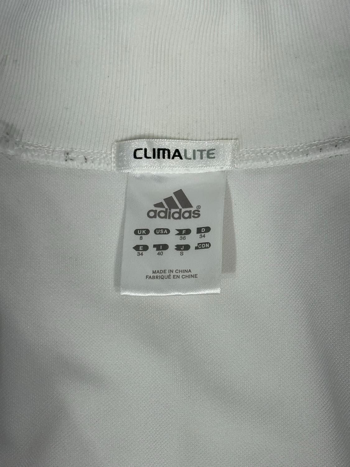 아디다스 딱붙핏 화이트 올드스쿨 블루 로고 트랙탑 져지 S 상품이미지7