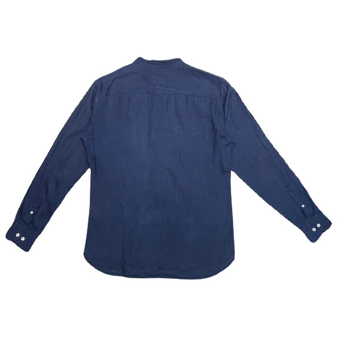 LACOSTE 헨리넥 린넨 셔츠 네이비 40 상품이미지9