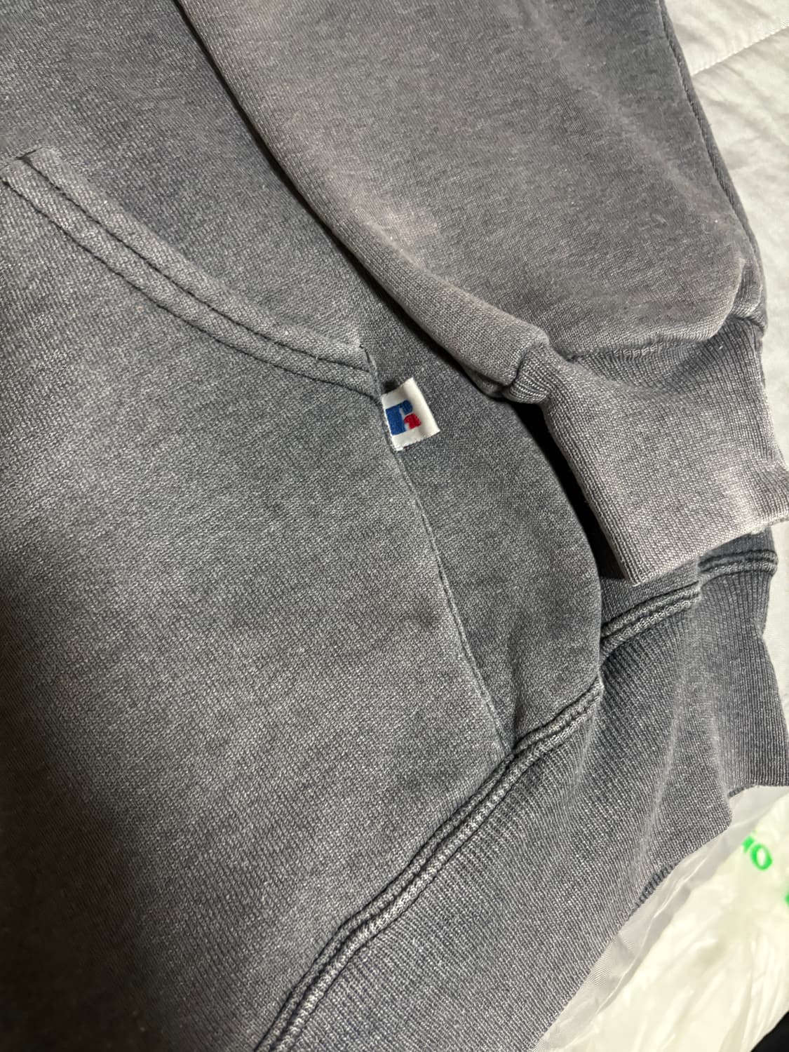 00s Russell Hoodie zip-up 차콜 XL 상품이미지6