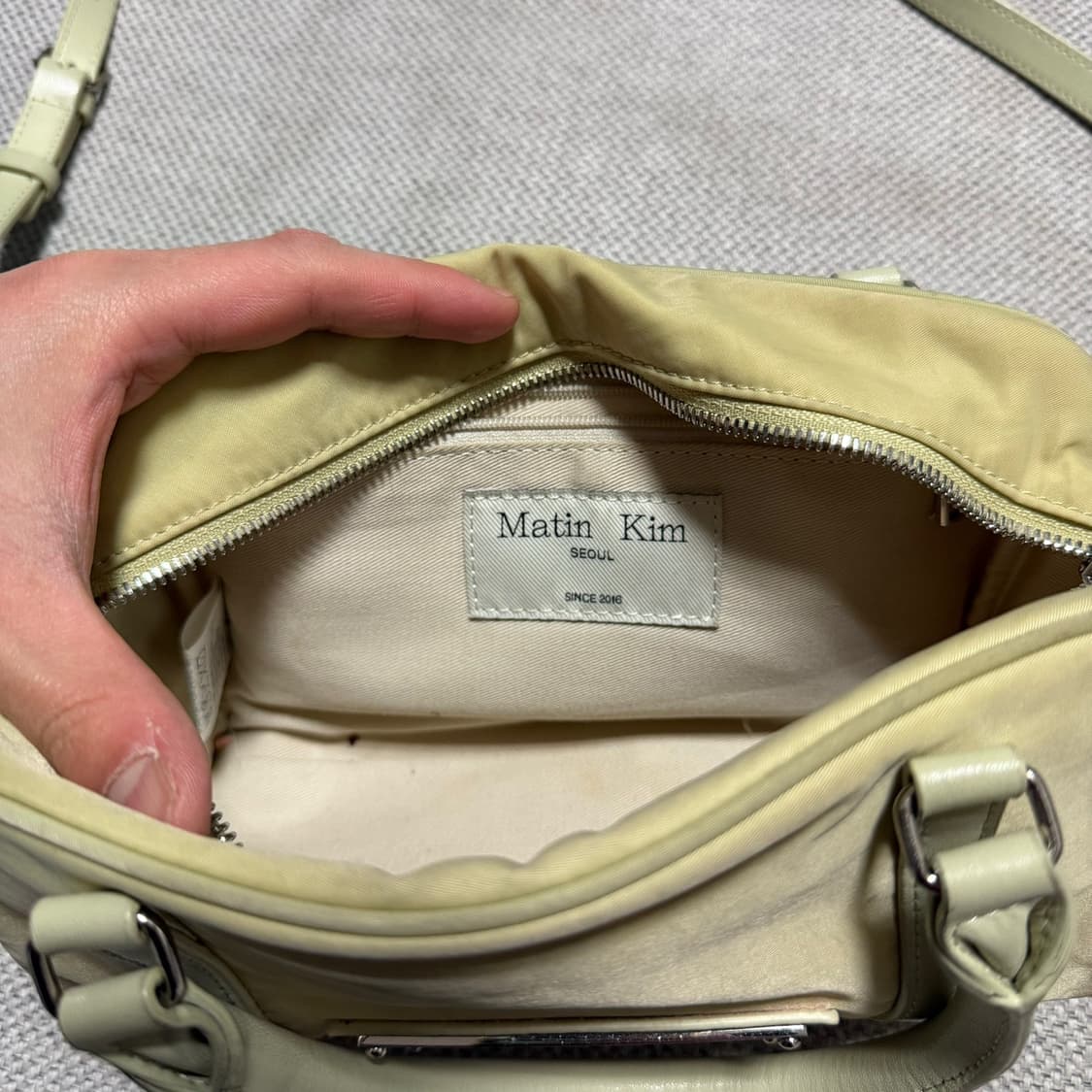 마땡킴 베이비 스포티 토트백 베이지 상품이미지3