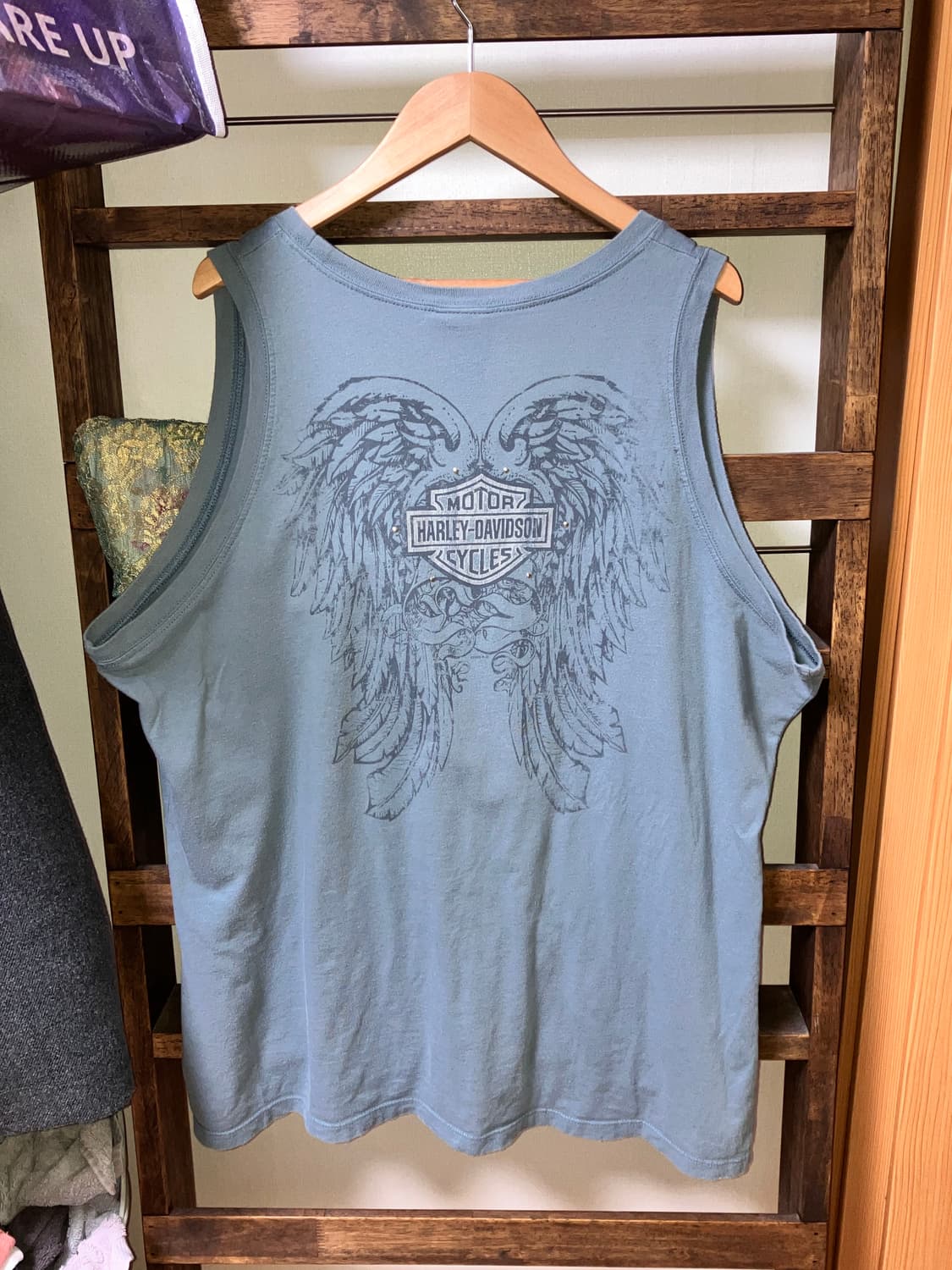 할리데이비슨 빈티지 파우더블루 슬리브리스 상품이미지2