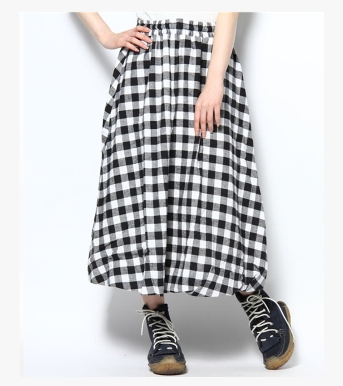 BEAMS BOY - CHECK BALLOON SKIRT 상품이미지2