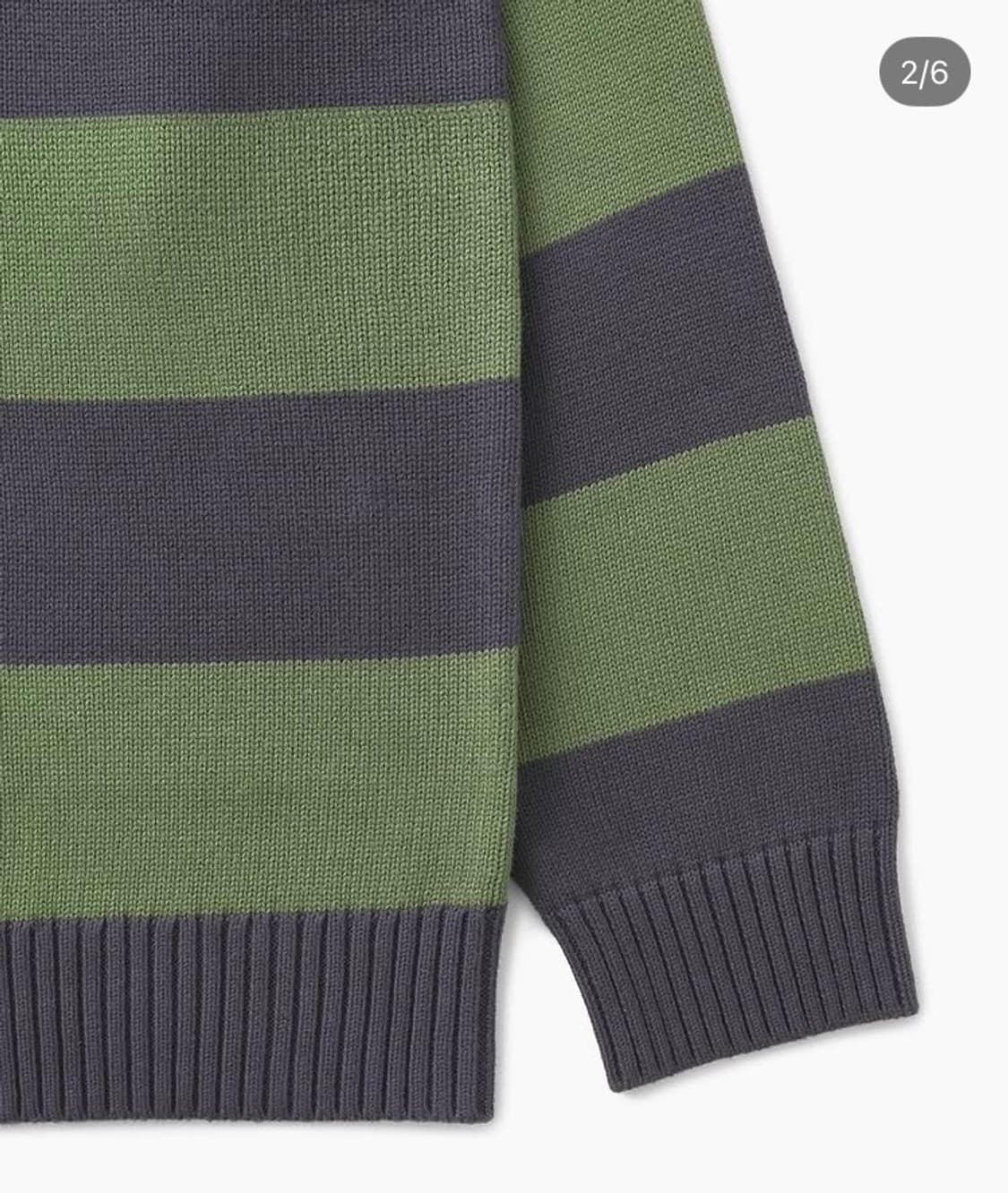 카키스 스트라이프 보더 스웨터 xl 상품이미지2