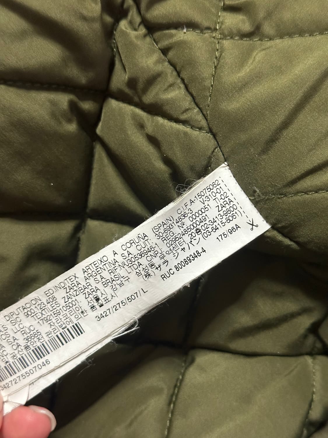 자라 퍼 후드 야상 파카 / 카키 상품이미지5