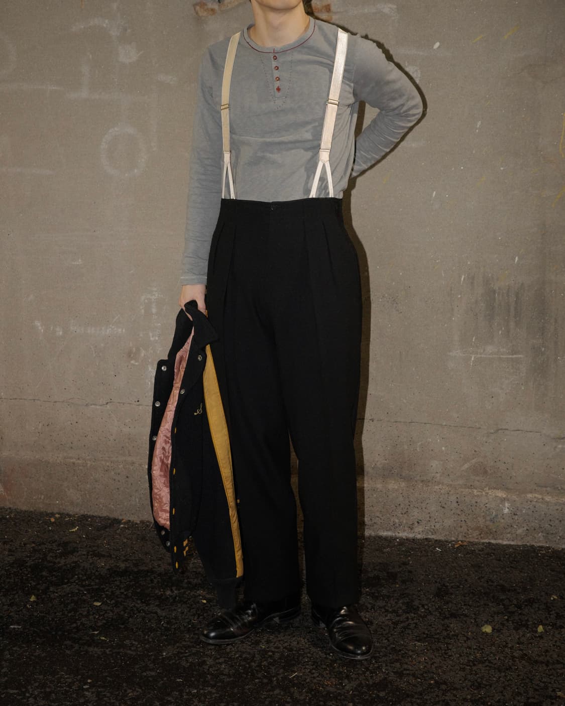 70s 빈티지 사이드 라인 턱시도 울 슬랙스 상품이미지7